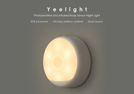Luz nocturna Xiaomi Yeelight Small Night Light, son sensor de movimiento, por 9,25 euros con este cupón
