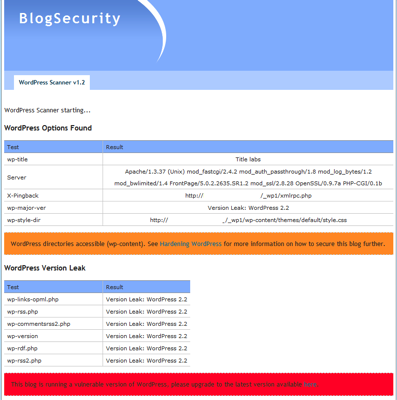 wp-scanner, comprueba la seguridad de tu blog