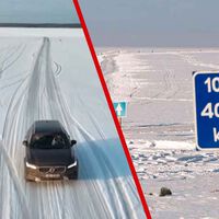 El mar Báltico esta congelado y no hay ferry: así que la DGT de Estonia lo ha convertido en una autopista de hielo para que crucen los coches