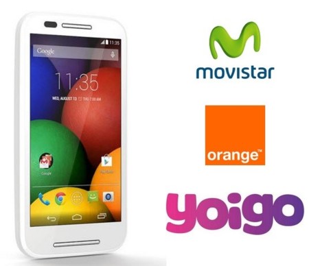Moto E estará disponible con Movistar, Orange y Yoigo