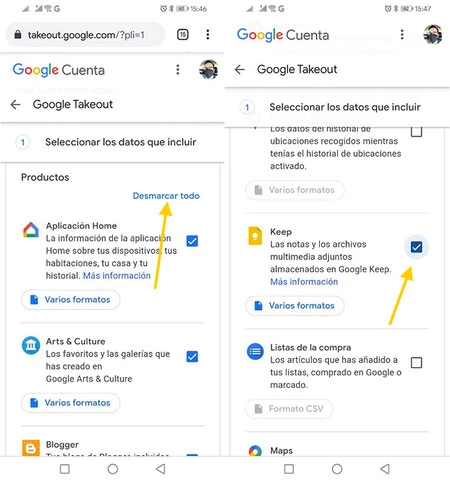 チェックを外します