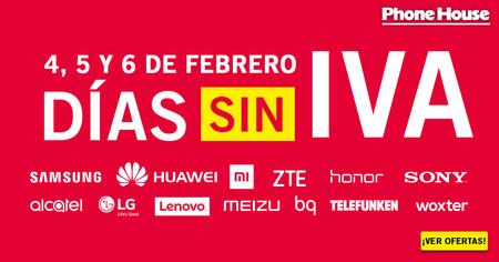 Días Sin IVA en Phone House: hasta el 6 de febrero nos ahorramos el 21% de IVA en Xiaomi, Samsung y Huawei