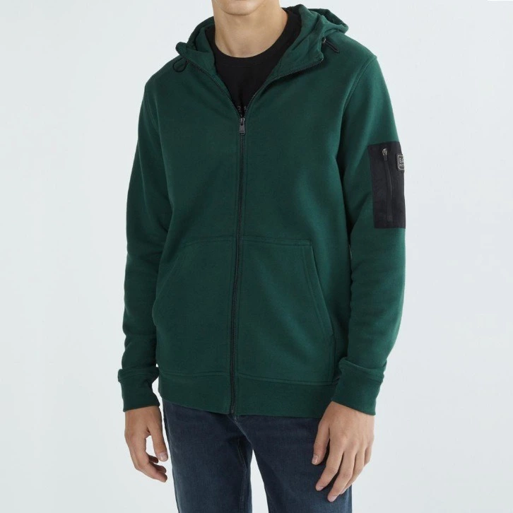 Barbour Sudadera de hombre con capucha y cierre de cremallera