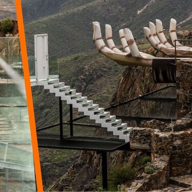 No es Dubái ni China: este Pueblo Mágico de México tiene una escalera al cielo, manos gigantes y un tobogán de cristal