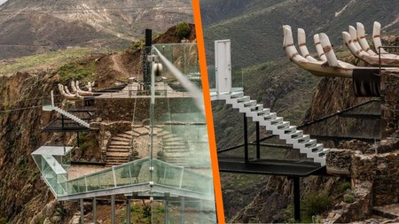 No es Dubái ni China: este Pueblo Mágico de México tiene una escalera al cielo, manos gigantes y un tobogán de cristal
