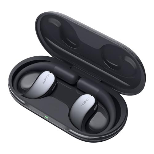 Xiaomi OpenWear Stereo - Auriculares inalámbricos, cancelación de Ruido, Driver dinámico, Doble micrófono, 7.5 Horas de autonomía y 38,5 Horas con el Estuche de Carga, Cosmic Grey (Versión ES)