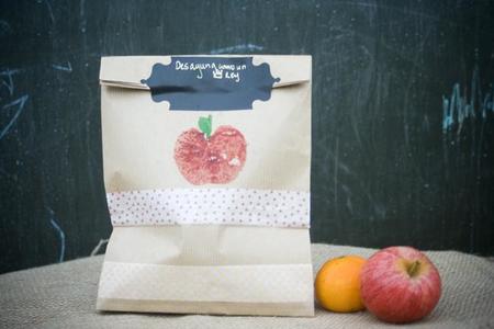Manualidades vuelta al cole: bolsas personalizadas para el desayuno