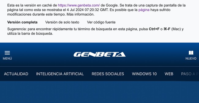 Cómo ver la versión antigua de una web con Archive.org y la caché de Google