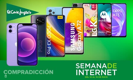 28 smartphones en oferta en la Semana de Internet de El Corte Inglés: modelos de Apple, LG, Motorola, OPPO, Pocophone, Samsung y Xiaomi hasta con un 44% de descuento
