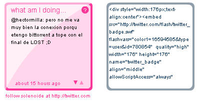 Badges para twitter en tu blog