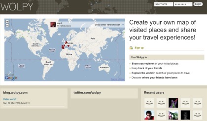 Wolpy, red social para viajeros