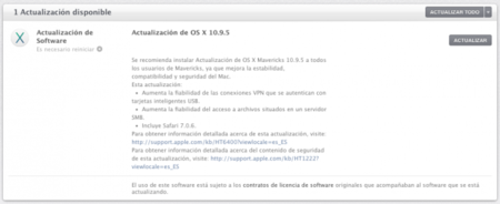 Apple lanza lo que suponemos será la última actualización para OS X Mavericks