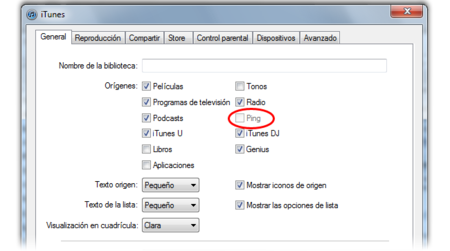 Desactiva Ping por completo con la última actualización de iTunes
