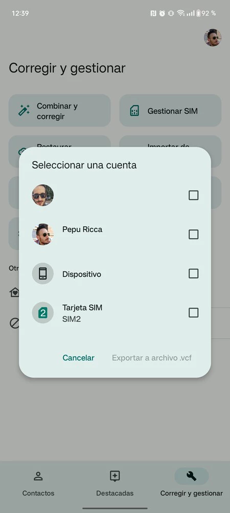 export google contacts