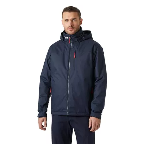Helly Hansen Men's Crew Hooded Midlayer Jacket 2, Navy, L
