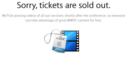 Las entradas de la WWDC 2012 se agotan... ¡en menos de dos horas!