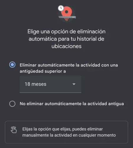 Eliminar automáticamente el historial de actividad de Google