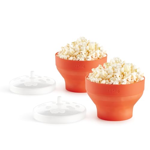 Dos recipientes Mini Pop Corn de Lékué 