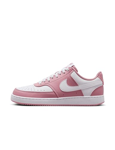NIKE Court Vision Low Next Nat, Sneaker Mujer, Elemental Pink White, 40.5 EU