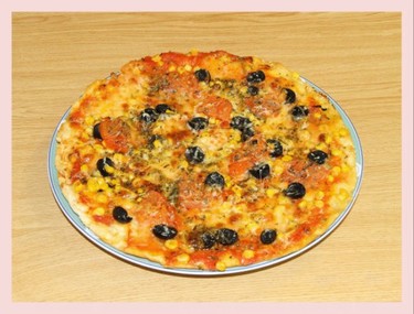Receta de pizza con queso emmental sin lactosa