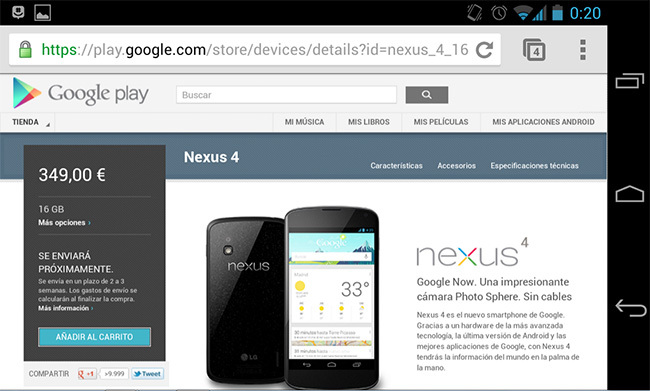 Stock Nexus 4