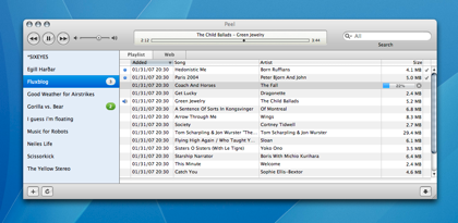 Peel, un navegador de blogs mp3