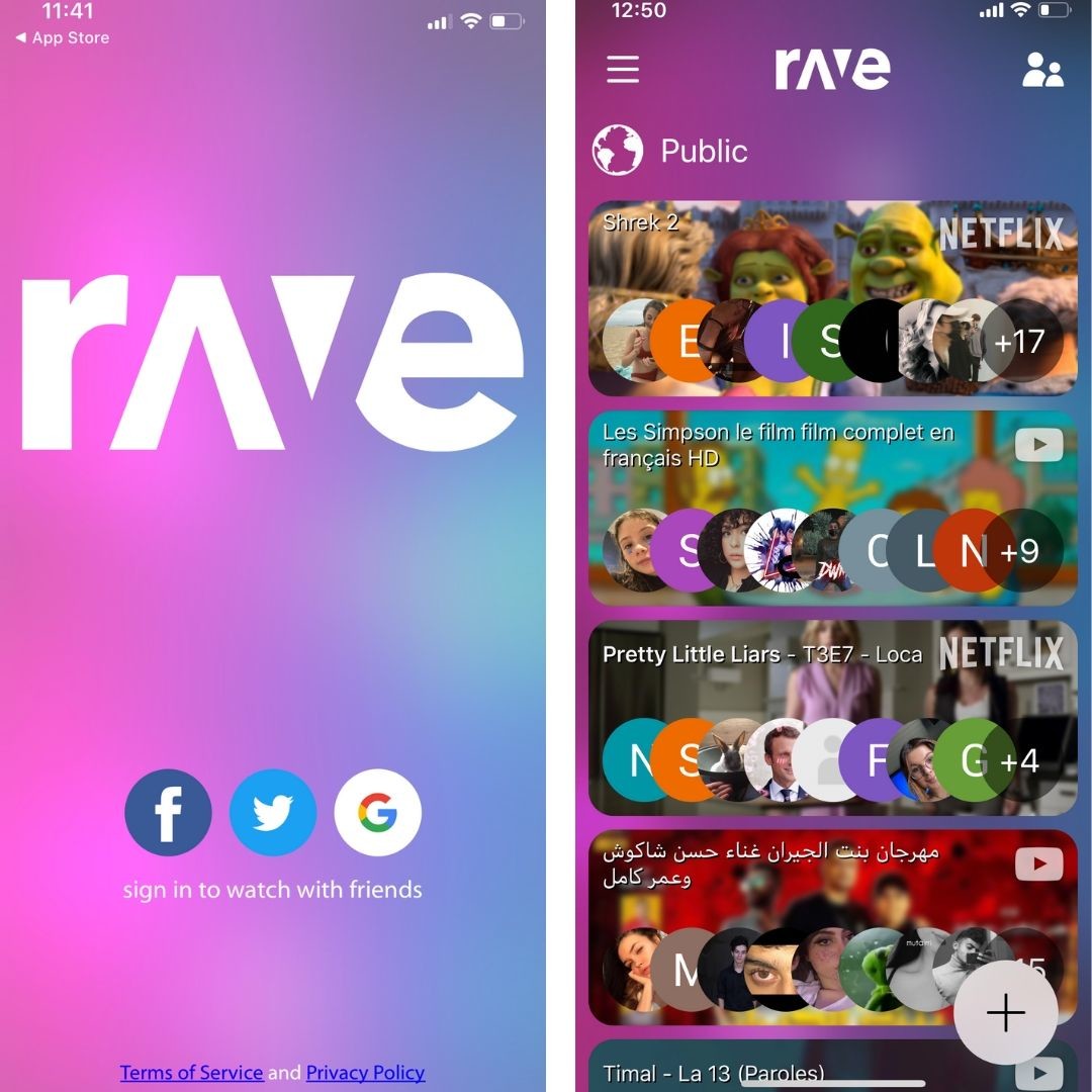 Probamos Rave, la aplicación con la que quedar con tus amigos para ver