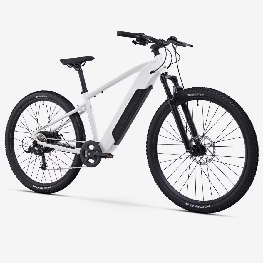 Bicicleta Eléctrica MTB 29" E-Expl 100 Blanco suspensión delantera aluminio
