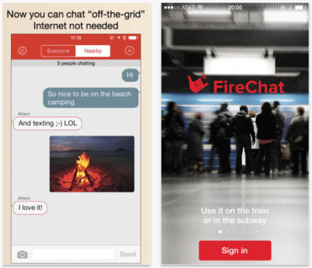 FireChat, una app de mensajería anónima que no necesita conexión a Internet