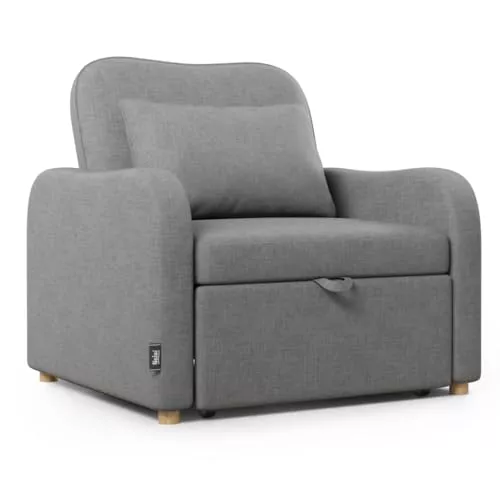 Nalui-Sofá Cama 1 Plaza 3 en 1 Buddy 92x97x90cm con Respaldo Ajustable 2 Posiciones y Almohada