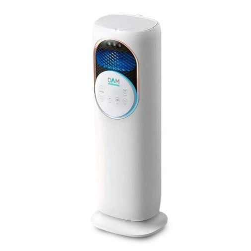 Climatizador Multifunción Sin Aspas Q9, Con Calefacción Y Refrigeración. Con Tanque De Agua De 1,2l, Pantalla Táctil, Luz Esterilizadora Y Mando De Control Remoto. 30x23x81 Cm. Color: Blanco
