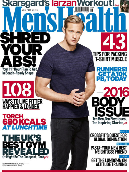 Alexander Skarsgård, el protagonista de la nueva película de Tarzán, posa para Men's Health UK