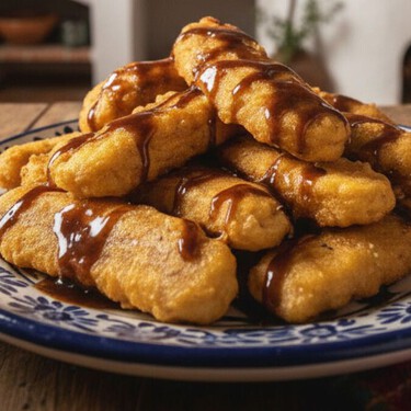 Plátanos capeados con miel de piloncillo, el postre mexicano que sabe a feria de pueblo