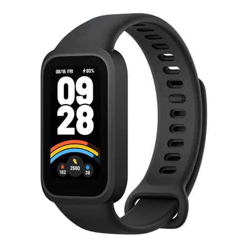 Xiaomi Smart Band 9 Active - Pulsera de Actividad, autonomía de hasta 18 días, Pantalla TFT de 1,47" con tasa de refresco de 60 Hz, 5ATM, App Mi Fitness, Negro (Versión ES)