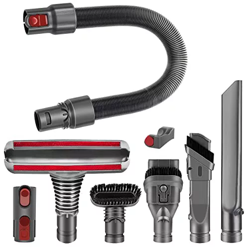 Italdos Kit Accesorios de Repuesto Cepillos, Boquillas, Tubo Flexible y Prolongador Compatibles con Dyson V6 V7 V8 V10 V11 V15 DC34 DC35 DC59 DC62 (KIT 8 en 1)