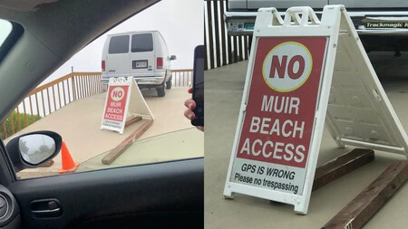 Google マップのエラーの兆候