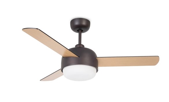Ventilador de techo con luz KLAR marrón 106,6 cm motor AC TG