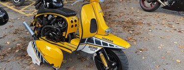 Saluda a la moto Frankenstein: esta Lambretta con motor de Yamaha RD350 y toques de Volvo y R1 alcanza los 144 km/h 