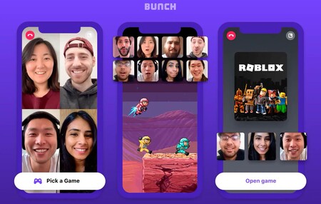 Bunch, la aplicación para jugar con amigos mediante videollamada y chat en grupo
