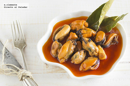Mejillones en escabeche de vinagre de sidra. Receta