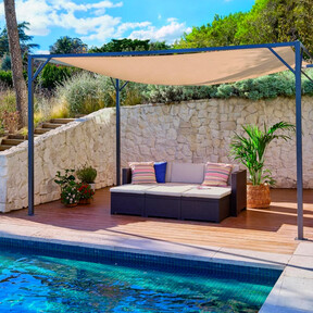 Carrefour triunfa con una pérgola elegante y perfecta para protegerse del sol rebajada a menos de 120 euros