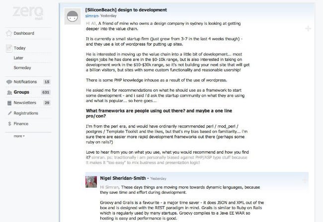 Groups ZeroMail