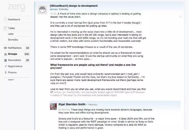 Groups ZeroMail
