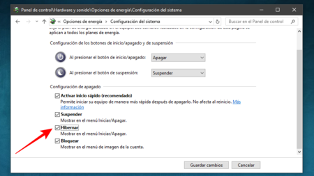 Activar La Opcion Hibernar