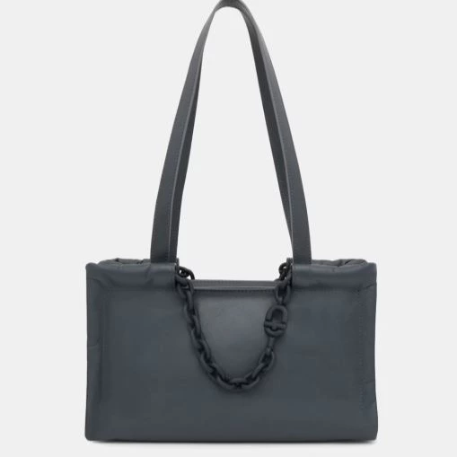 Bolso shopper mediano Manifesto de piel en verde con varias asas
