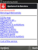 Información sobre Barcelona vía teléfono móvil