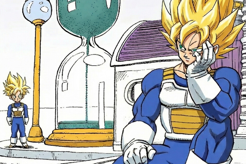 Goku y Gohan entrenando en la Habitación del Tiempo