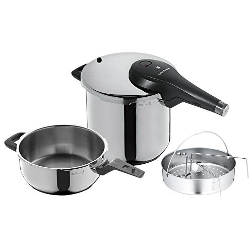 WMF Perfect Premium - Set con olla ultra rápida/a presión de 22 cm y 6,5 litros Acero Inoxidable Pulido
