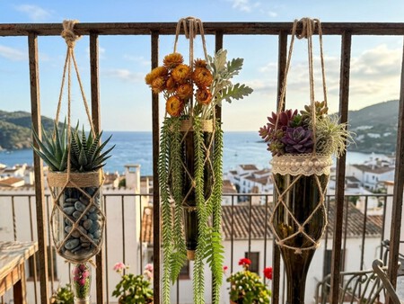 Cómo hacer un macetero colgante con botellas de vino vacías para reutilizarlas y evitar tirarlas