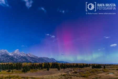 Rafa Irusta, aurora boreal sobre Grand Teton